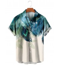 Men's Peacock Feather Print Shirt 90110753X