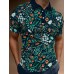 Men's Beetle Floral Short Sleeve Polo Shirt