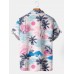 Tropical Sunset Sea Exotic Island Print Polo Shirt