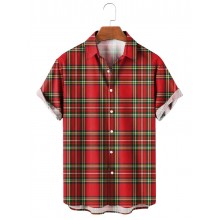 Classic Plaid Casual Short Sleeve Shirt